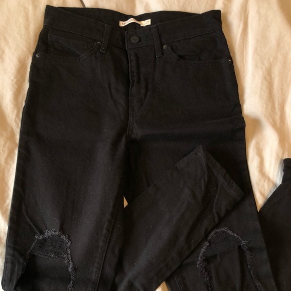 Black 721 High Rise Skinny Jeans - Size 27 - Picture 5 of 7